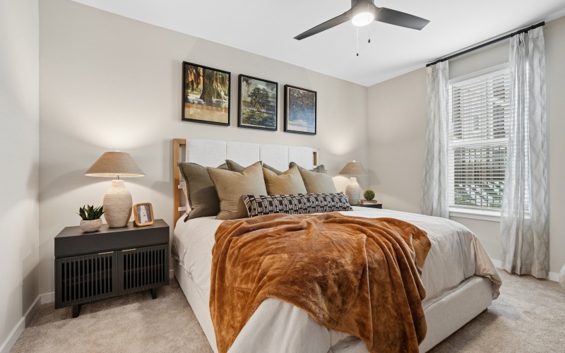 Spacious bedroom at Clear Lake Vista apartments in Pooler, GA