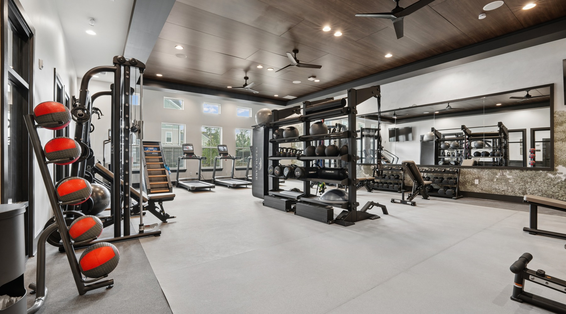 Fully equipped fitness center at Pooler, GA apartments