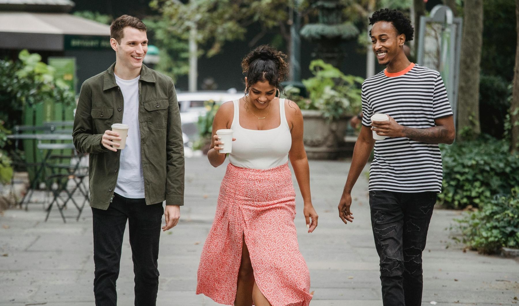a group of people walking